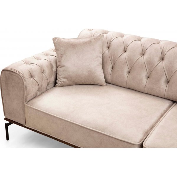 Siesta Capitone 3-seters sofa - Krem Siesta Capitone 3-seters sofa - Krem