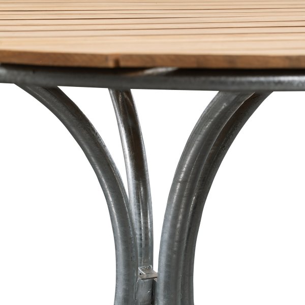 Mllan rundt utebord i teak 110 cm