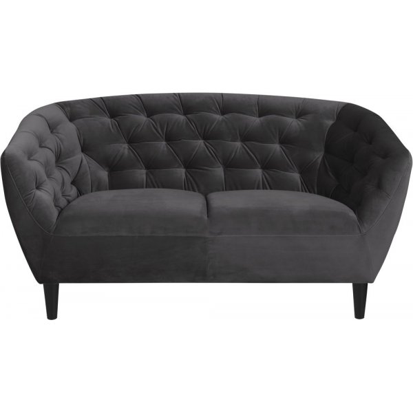 Felicia 2-seter sofa - Mørkegrå (Fløyel) Felicia 2-seter sofa - Mørkegrå (Fløyel)