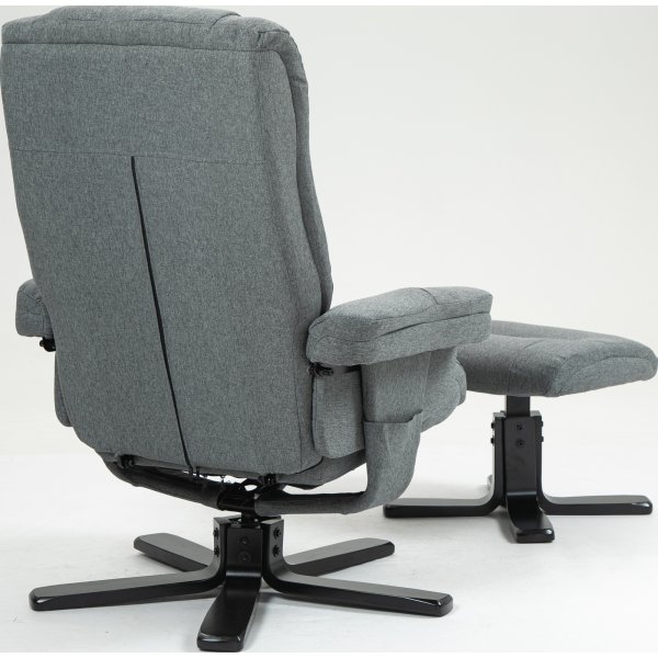 Lenestol med fotskammel gr - Oslo