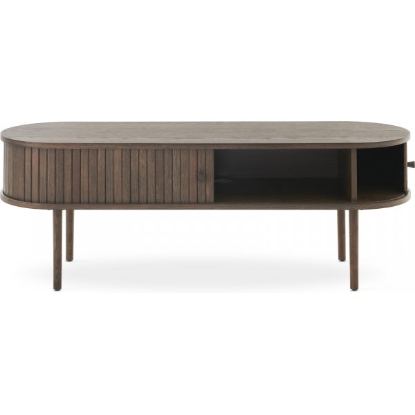 Slide media benk - Brunlakkert eik Slide media benk - Brunlakkert eik