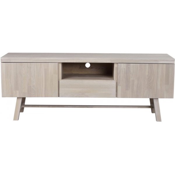 Alyssa mediabenk - Whitewash eik Alyssa mediabenk - Whitewash eik