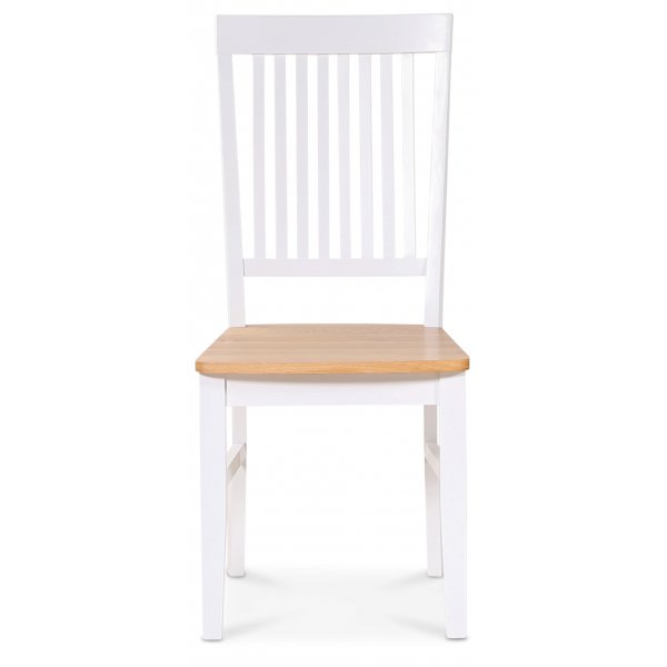 Spisestol hvit med eikesete - Dalön Spisestol hvit med eikesete - Dalön