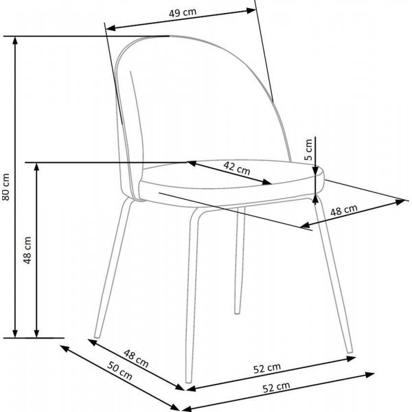 Edel spisestuestol - M�rkebl�