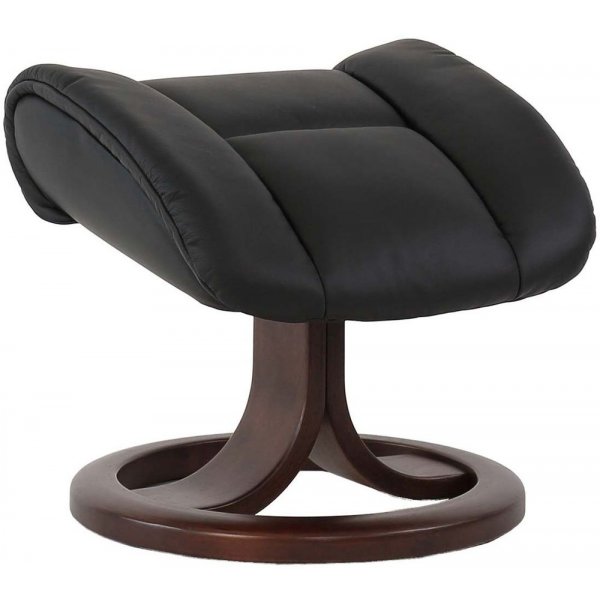 Hjellegjerde General lenestol med fotskammel - Sort/espresso Hjellegjerde General lenestol med fotskammel - Sort/espresso