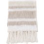 Bondi pledd, 130x170 cm - Beige/brun/hvit