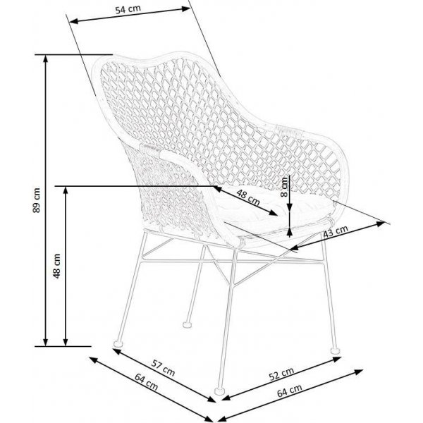 Brody utestol - Rotting/svart + Tekstilpleie for m�bler