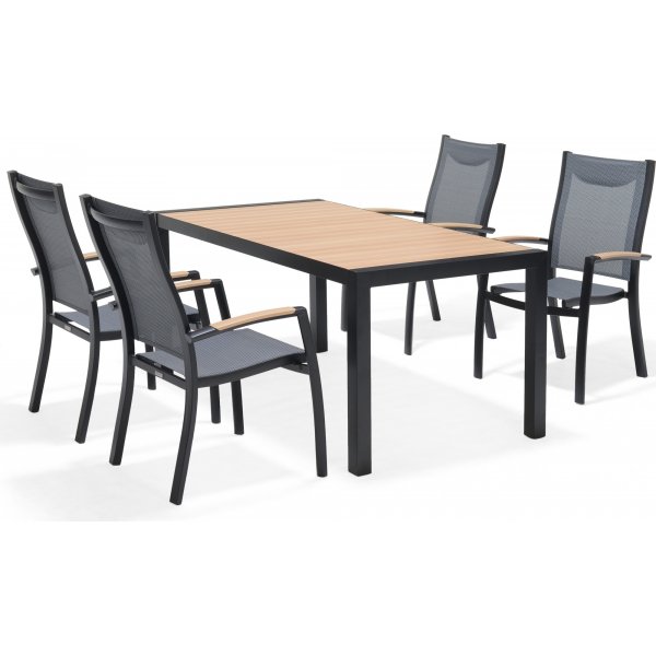 Panama spisegruppe 2 - Sort/teak