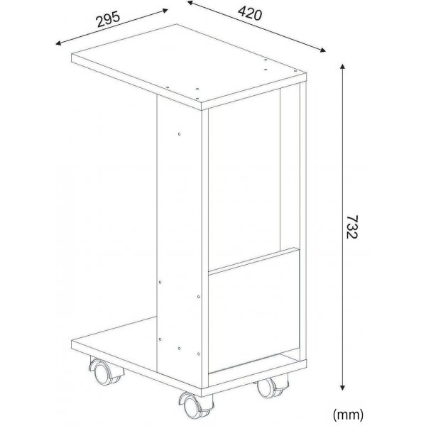Afitab sidebord - Hvit