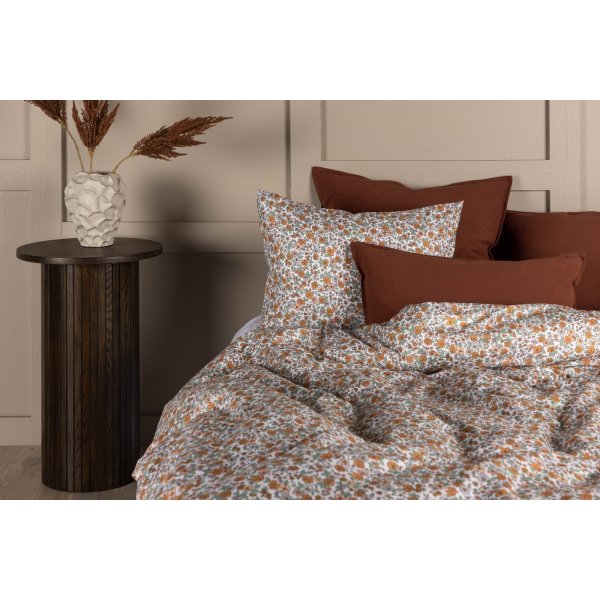 Vicky sengesett 200 x 150 cm - Brun/oransje/gr�nn/hvit