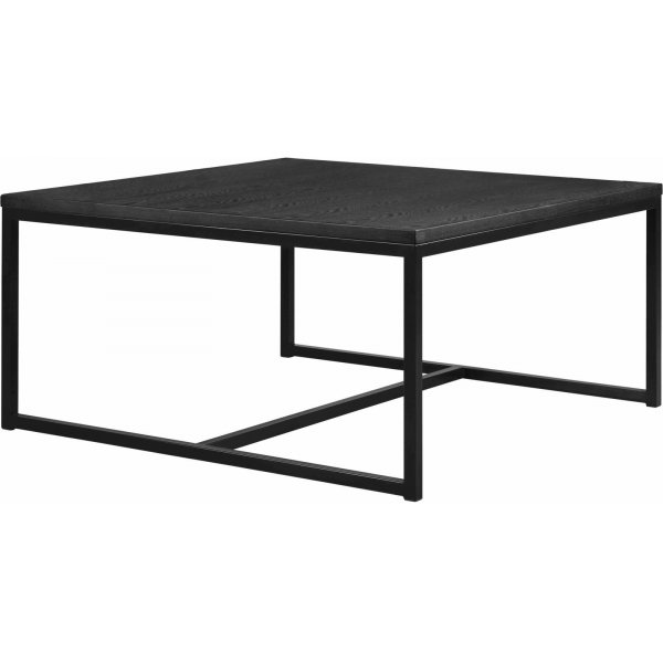 Acero salongbord 100 x 100 cm - Svartbrun ask finer