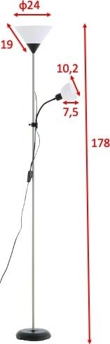 Bagasi gulvlampe - Svart Bagasi gulvlampe - Svart