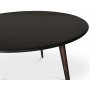 Omni spisegruppe, rundt spisebord 130 cm inkludert 4 stk. svarte Orust pinnestoler - rykfarget eik