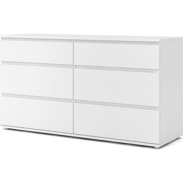 Nova kommode med 6 skuffer - Hvit Nova kommode med 6 skuffer - Hvit