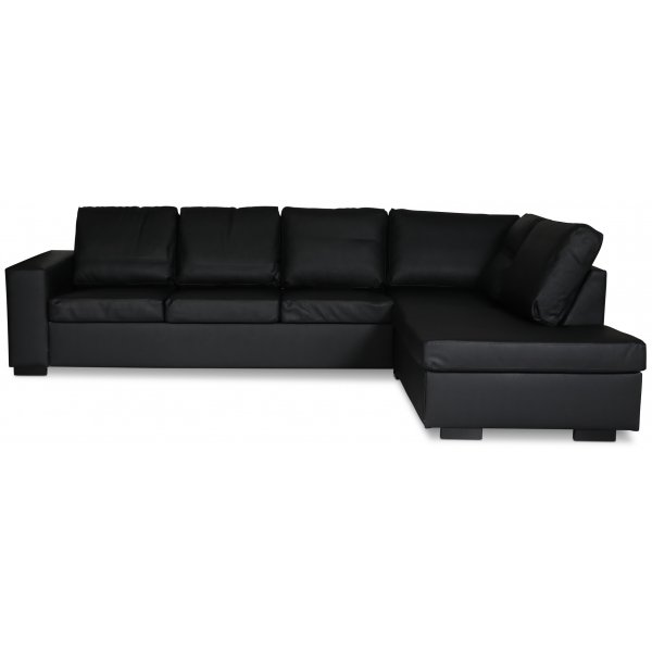 Solna sofa med åpen finish 304 cm høyre - Svart bunnet skinn Solna sofa med åpen finish 304 cm høyre - Svart bunnet skinn