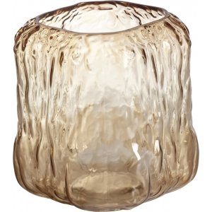 Heli vase/lyslykt 15 x 17 cm - Brun