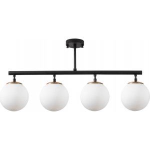 Fasettert taklampe 10426 - Sort/gull/hvit