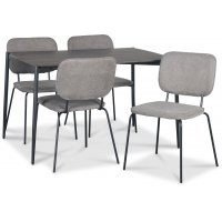 Lokrume spisegruppe med bord på 120 cm i mørkt tre + 4 stk Lokrume beige stoler Lokrume spisegruppe med bord på 120 cm i mørkt tre + 4 stk Lokrume beige stoler