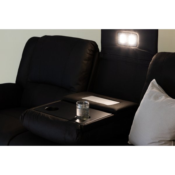 Singapore 3-seters hvilesofa - svart