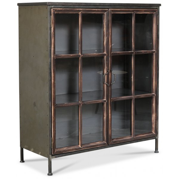 Industry Vitrineskap i metall lav modell - Tre / Metall / Glass Industry Vitrineskap i metall lav modell - Tre / Metall / Glass