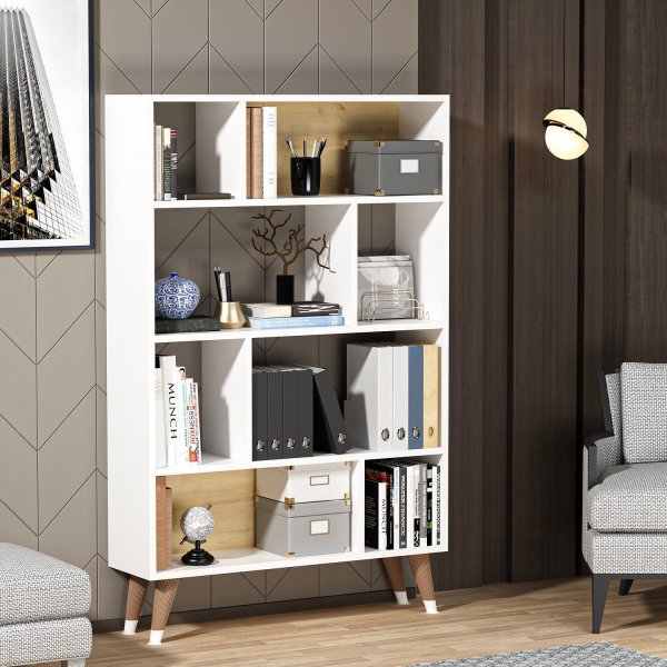 Harby bokhylle - Hvit