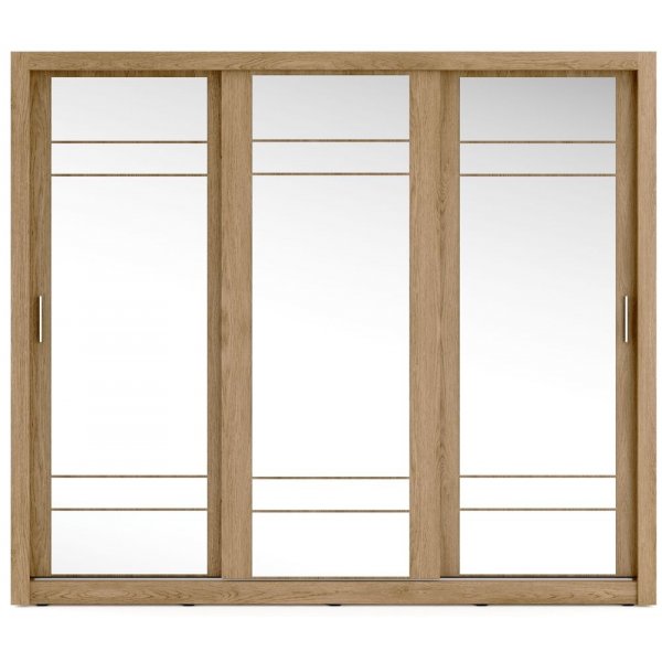 Mervyn garderobe med speil - Shetland eik Mervyn garderobe med speil - Shetland eik