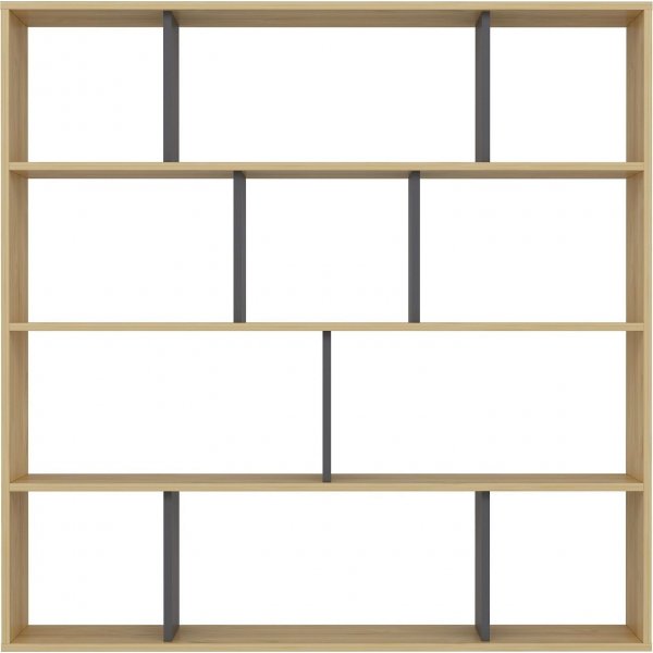 Hodbi bokhylle - Antrasitt/eik