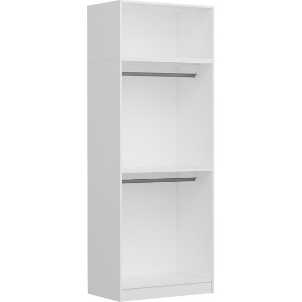 Capeto garderobe med overskap, 90 cm - Hvit Capeto garderobe med overskap, 90 cm - Hvit