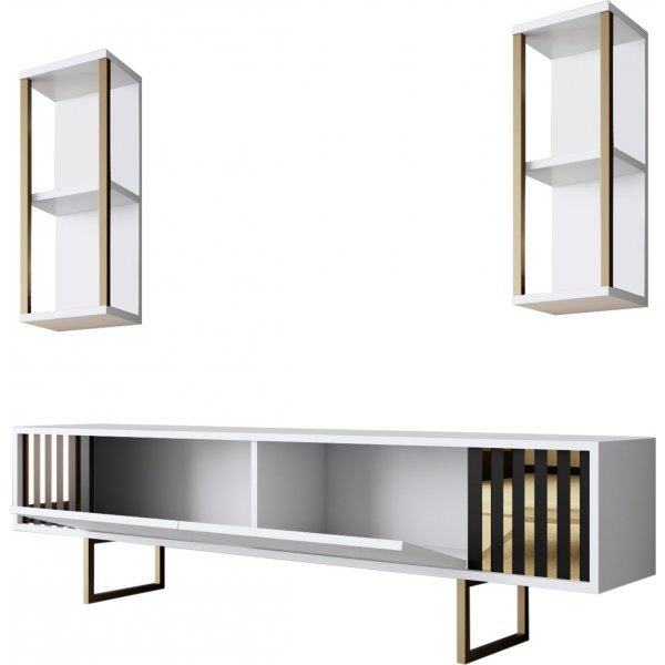 Erki TV-stativ - Hvit/svart Erki TV-stativ - Hvit/svart