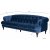 Oxford deluxe 3-seters sofa i bl flyel