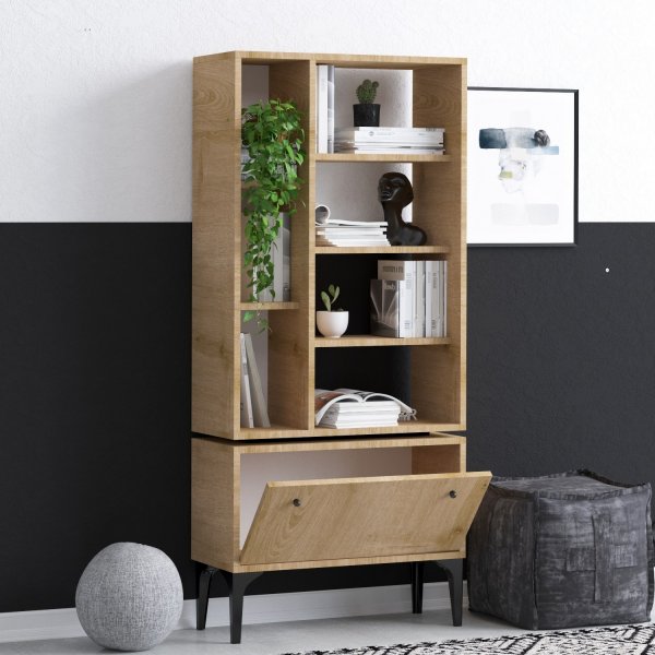 Lagan bokhylle - Eik/sort Lagan bokhylle - Eik/sort