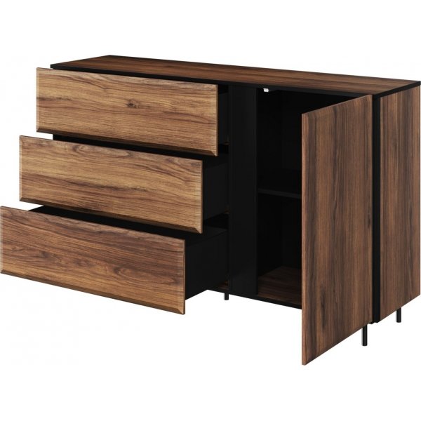 Borga kommode - Catania eik/sort