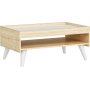Ruby salongbord 83,6 x 48,6 cm - Hvit/eik