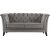 Henry 2-seters sofa Chesterfield i gr flyel