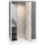 Deena garderobe - Grafitt/eik - Hyrevendt