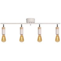 Spartan Wood taklampe - Hvit/tre Spartan Wood taklampe - Hvit/tre