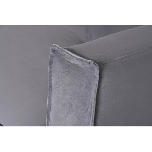 Brandy Lounge lenestol - 1,5-seter sofa (sølvgrå velvet) + Flekkfjerner for møbler Brandy Lounge lenestol - 1,5-seter sofa (sølvgrå velvet) + Flekkfjerner for møbler