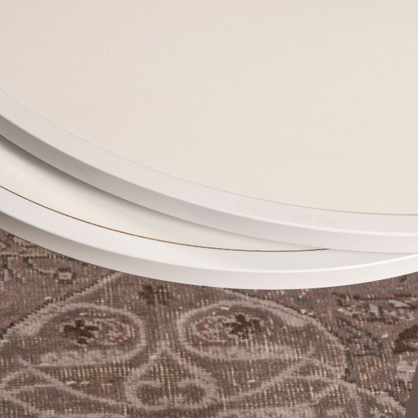 Tambur settbord - Hvit