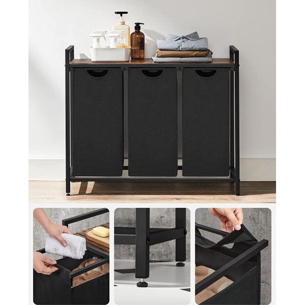 Ambrette Trio skittentyskurv - Svart/brun