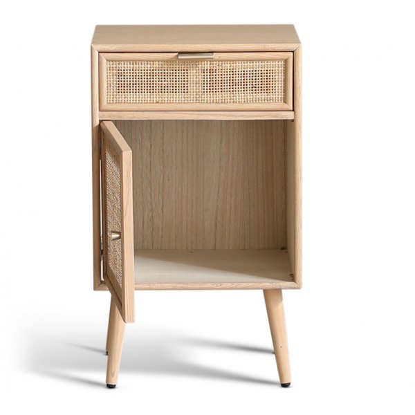 Nattbord i rotting/eik - Stockholm + Flekkfjerner for møbler Nattbord i rotting/eik - Stockholm + Flekkfjerner for møbler