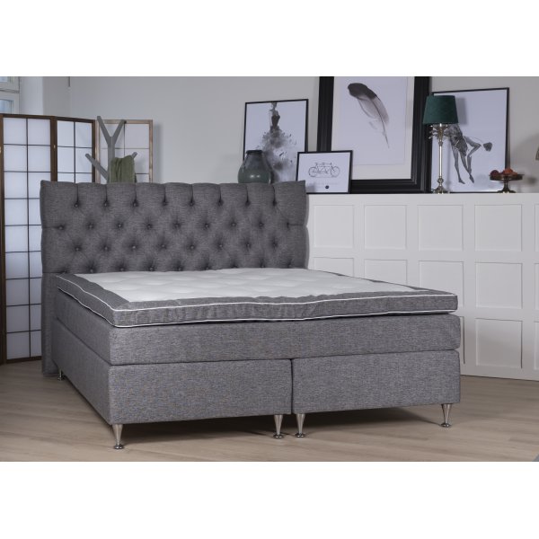 Ebony komplett sengepakke inklusiv gavel 5-soners kontinentalseng - Gr