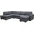 Solna U-sofa 309 cm - Mrk gr