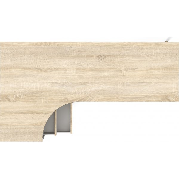 Oslo skrivebord 145 x 81 cm - Hvit/eik