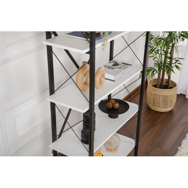 Elysian bokhylle - Hvit/svart Elysian bokhylle - Hvit/svart