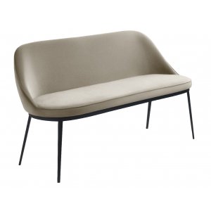 Seal 2-seters sofa i gr PU