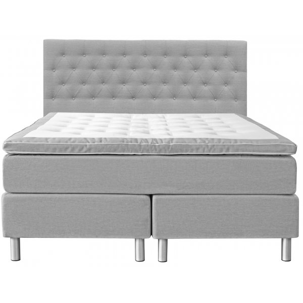 Nova kontinentalseng 7-sone pocket (Lysegrå) inkludert hodegjerde - Valgfri bredde Nova kontinentalseng 7-sone pocket (Lysegrå) inkludert hodegjerde - Valgfri bredde