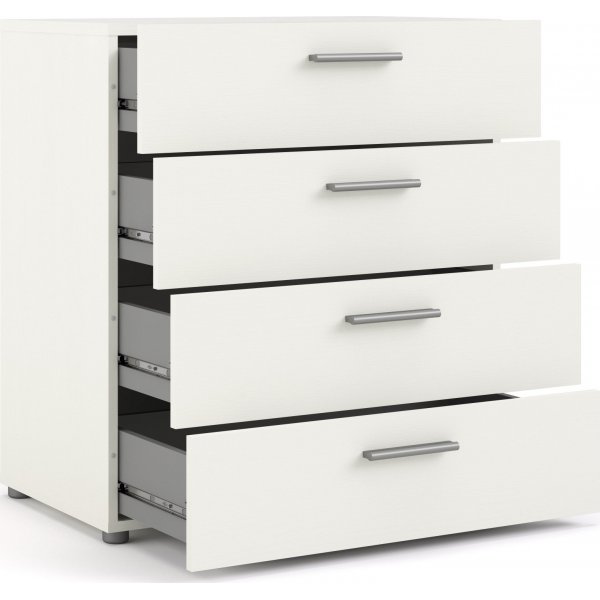 Pepe bred kommode med 4 skuffer - Hvit boks Pepe bred kommode med 4 skuffer - Hvit boks