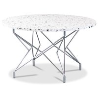 Terrazzo rundt sofabord Ø80 cm - Cosmos Terrazzo & underdel Star i krom Terrazzo rundt sofabord Ø80 cm - Cosmos Terrazzo & underdel Star i krom