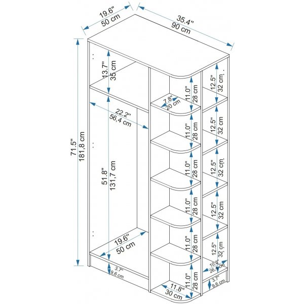 Luses garderobe - Furu/beige