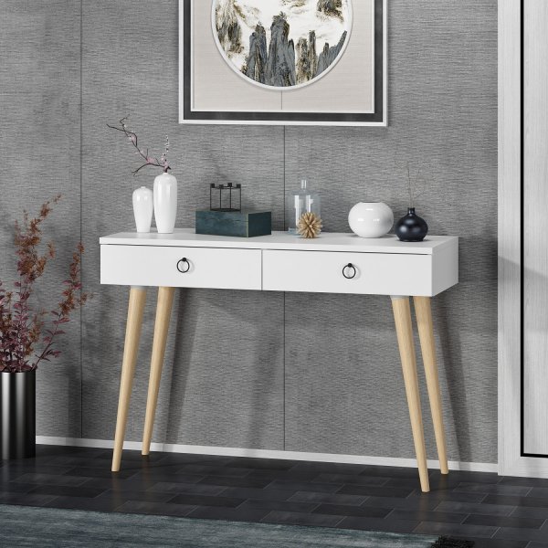 Arden avlastningsbord 72/100 x 35 cm - Hvit